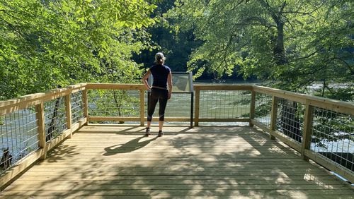 A view of one of three new overlook decks along the Chattahoochee River at the Cochran Shoals park unit. Photo courtesy of Chattahoochee National Park Conservancy