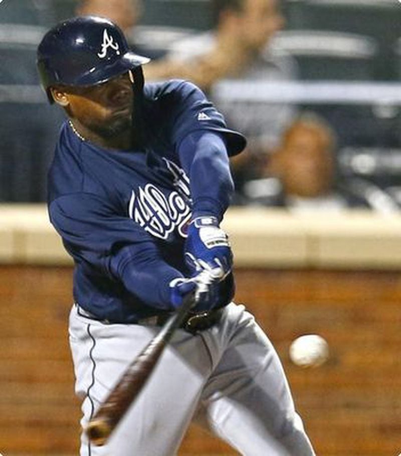 Adonis Garcia had three hits including a three-run homer in the Braves' 5-4 win against the Mets Tuesday. (AP photo)