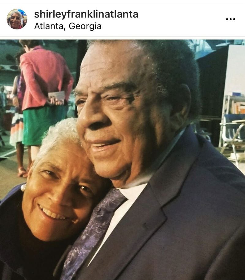 Former Atlanta Mayor Shirley Franklin posted this photo on Instagram with her mentor, former Atlanta Mayor Andrew Young, before excoriating Kasim Reed, who is running for his (and their) old job of mayor.