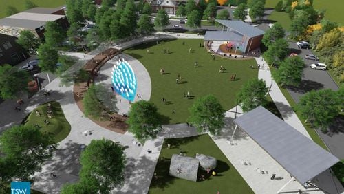 Redevelopment of the downtown district - with a new park - in Powder Springs will be enhanced by the June 18 transfer of city property with the 3-2 vote of the City Council to the city’s Downtown Development Authority. Courtesy of Powder Springs