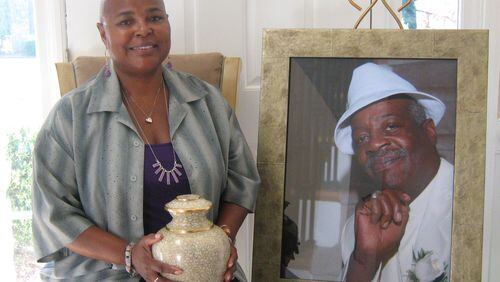 Sharonia Gilliam of Conyers is among a growing number of African-Americans choosing cremation over traditional burials. Gilliam said her late husband John made the decision to be cremated nearly a year before his death in August. (Family photo)