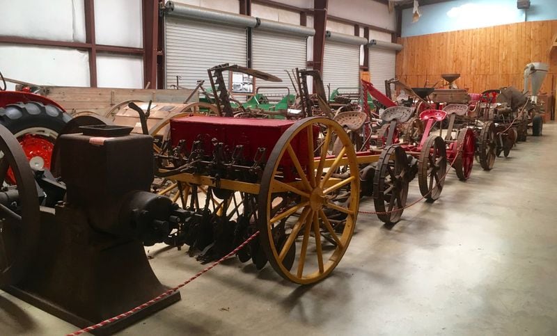 The Georgia Mountain Fair includes an indoor exhibit of vintage farm equipment. JENNIFER BRETT / JBRETT@AJC.COM
