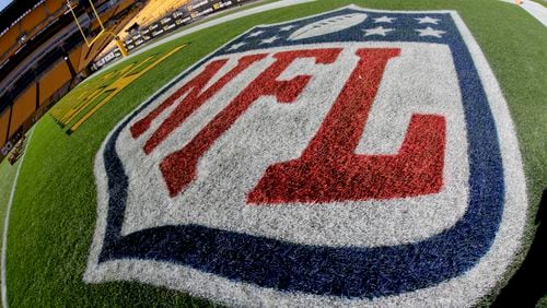 The NFL Logo is in the end zone at Heinz Field before an NFL football game between the Pittsburgh Steelers and the Cincinnati Bengals, Sunday, Dec. 30, 2018, in Pittsburgh. (AP Photo/Gene J. Puskar)