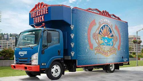 Amazon’s “Treasure Truck,” a service where shoppers can purchase an item on an “offer day” and pick it up from a mobile store, is available in Atlanta.