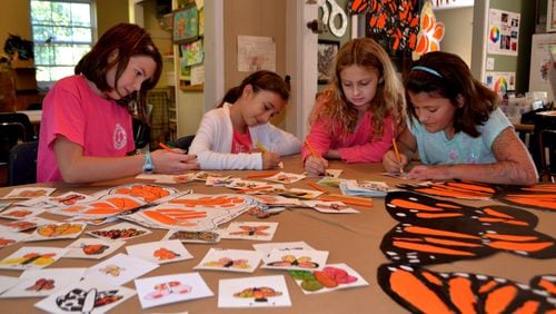 Students at Atlanta's Springmont Montessori create artistic butterflies for the school’s Monarchs to Mexico art and science project. Springmont was founded in 1963 as Atlanta’s first Montessori school.