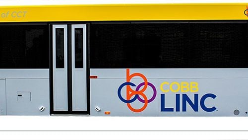 CobbLinc buses can be tracked with WiFi at CobbLinc.com and on a mobile app, CobbLinc BusTime, to better plan trips. Courtesy of Cobb County