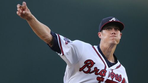 Braves pitcher Matt Wisler delivers a pitch against the Padres on Wednesday, August 31, 2016, in Atlanta. Curtis Compton /ccompton@ajc.com