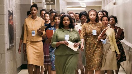 Octavia Spencer, center, is up for a best supporting actress Oscar for her role in "Hidden Figures." Photo: Hopper Stone/20th Century Fox