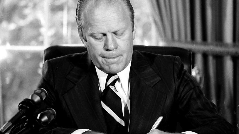President Gerald Ford was the target of two assassination attempts during his brief presidency. (AP Photo/File)