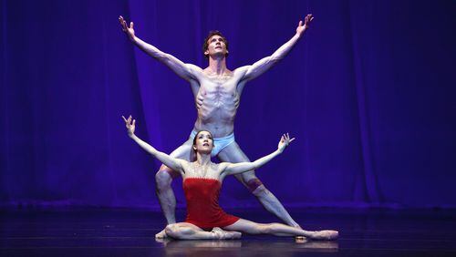 Atlanta Ballet dancers Rachel Van Buskirk and Jonah Hooper in “Carmina Burana.” CONTRIBUTED BY Charlie McCullers
