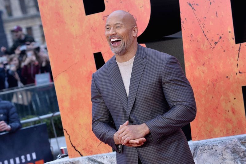Actor Dwayne Johnson attends the European Premiere of 'Rampage' at Cineworld Leicester Square on April 11, 2018 in London, England.