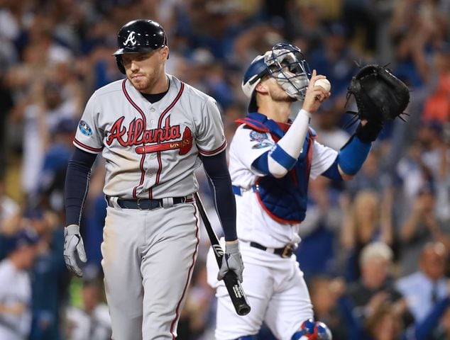 Photos: Braves shut out again, trail Dodgers 2-0 in playoffs