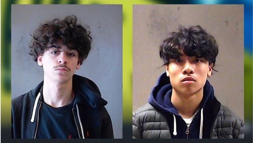 Joe Dylan Fernandez (left) and Wenjie Lin were charged with felony murder in the death of 20-year-old Cesar Godinez-Nava.
