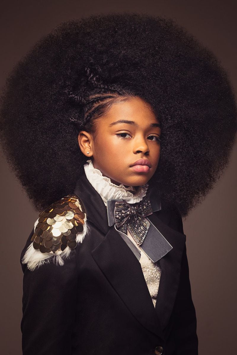 This model in Baroque period costume is part of the series shot by Kahran and Regis Bethencourt that features African-American girls with their natural hair. (Hairstylist: LaChanda Gatson.) CONTRIBUTED BY CREATIVESOUL PHOTOGRAPHY