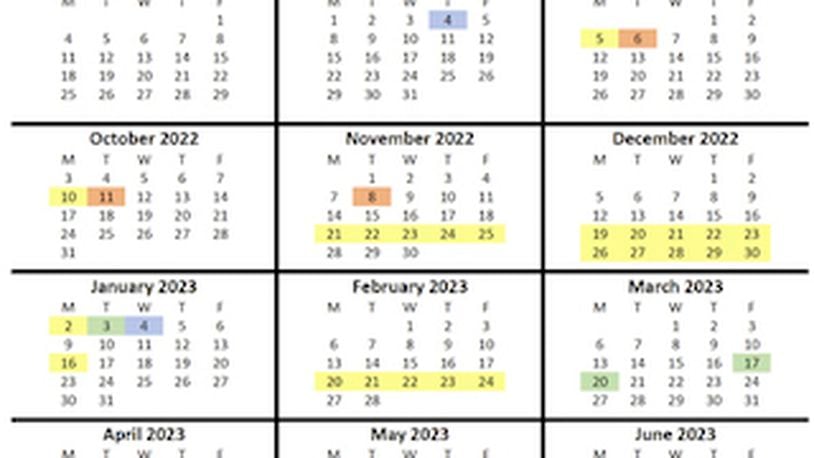 Fayette County's school calendar for next year will be much like this year's. Courtesy FCBOE