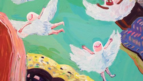 “Angels in Heaven Know I love You” by Tori Tinsley, whose solo show at Hathaway Contemporary Gallery opens in November. CONTRIBUTED
