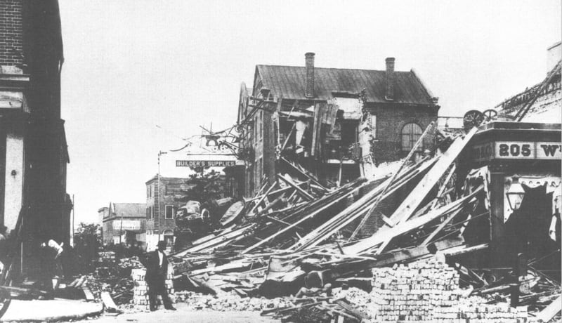 An 1886 earthquake left Charleston in shambles. Archive photo from the U.S. Geological Survey