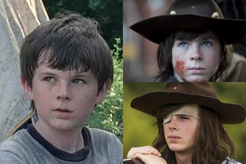  Carl season 1 (left) season 4 (top right) and season 7 (bottom right). CREDIT: AMC
