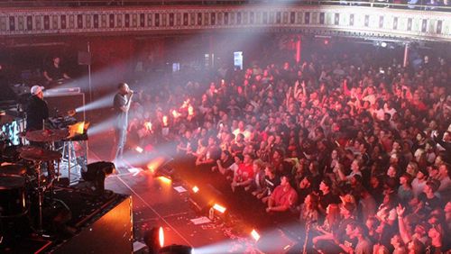 Lecrae filled the Tabernacle on the second night of his "All Things Work Together" tour on Oct. 5, 2017. Photo: Melissa Ruggieri/AJC