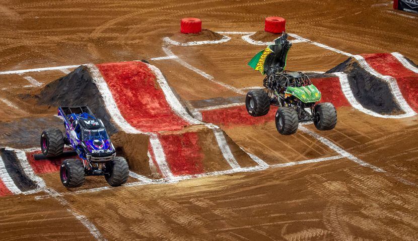 PHOTOS: Monster Jam race at Mercedes-Benz Stadium