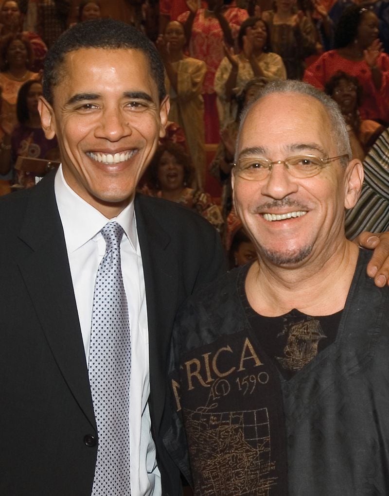 Obama with his pastor, the Rev. Jeremiah Wright, in Chicago in 2005. (AP Photo/Trinity United Church of Christ)