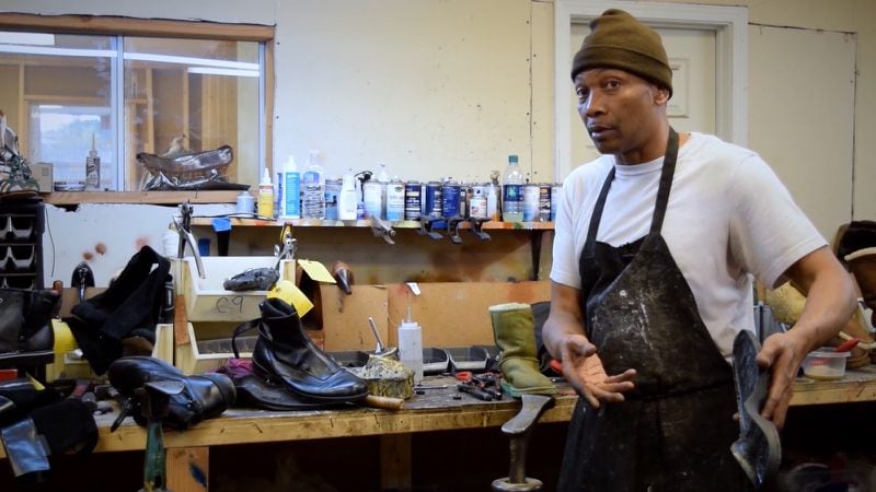 Atlanta master cobbler "Byron" is one of the shoe experts interviewed in "High on Heels."
Courtesy of Adelin Gasana