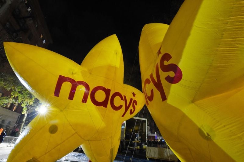 NEW YORK, NY - NOVEMBER 22:  The Macy's balloons are inflated to prepare for the 91st Annual Macy's Thanksgiving Day Parade on November 22, 2017 in New York City.  (Photo by Michael Loccisano/Getty Images)