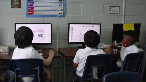Starting in kindergarten, students at BIA Charter School learn coding.