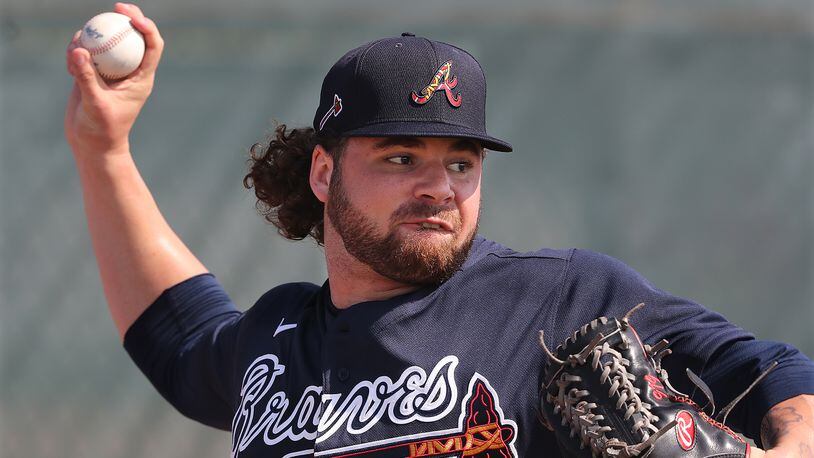 Braves right-hander Bryse Wilson is aiming for one of two available rotation spots.