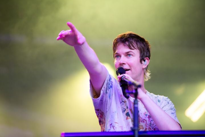 Atlanta, Ga: Matt & Kim brought the dance party to the Ponce de Leon Stage Sunday night. Photo taken May 5, 2024 at Central Park, Old 4th Ward. (RYAN FLEISHER FOR THE ATLANTA JOURNAL-CONSTITUTION)