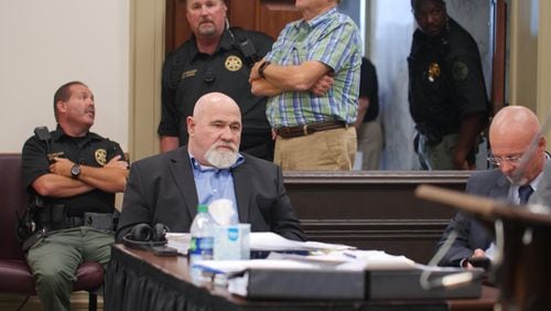 Defendant Frank Gebhardt during a break in jury selection at Spalding County Superior Court Monday, June 18, 2018. POOL PHOTO BY MAX PELTZ