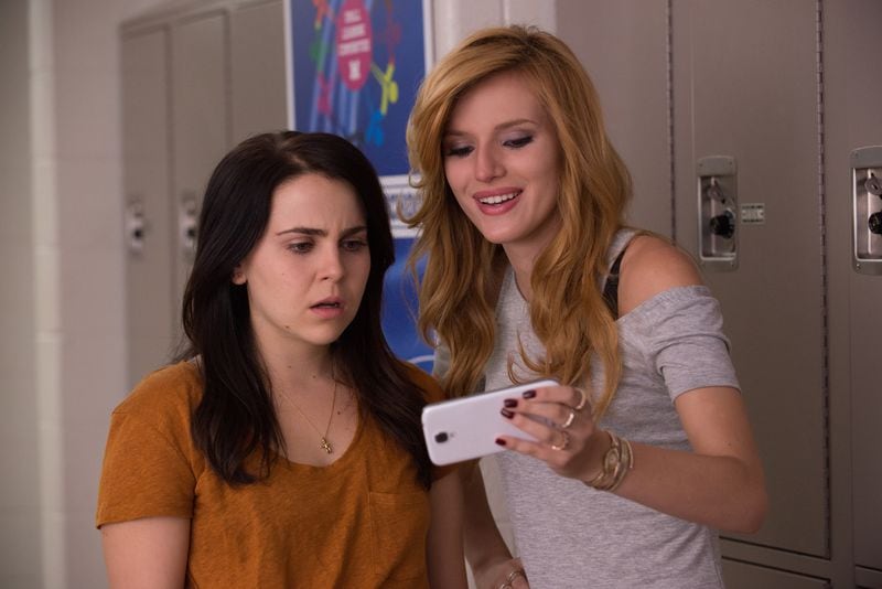 Bella Thorne, right, plays Bianca's chief tormentor in "The Duff." Photo credit: Guy D’Alema