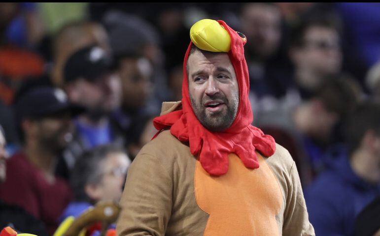 Photos: Thanksgiving is a day for football too
