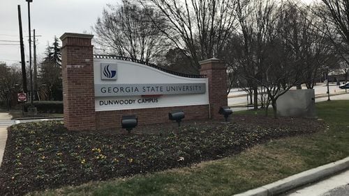 The entrance to the Georgia State University Dunwoody campus. ERIC STIRGUS / ESTIRGUS@AJC.COM
