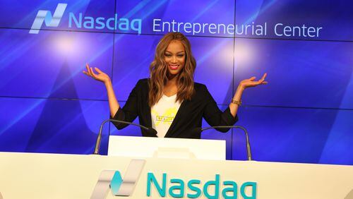 SAN FRANCISCO, CA - SEPTEMBER 27: Tyra Banks poses for a photo after the Closing Bell ceremony at the Nasdaq Entrepreneurial Center on September 27, 2016 in San Francisco, California. (Photo by Kelly Sullivan/Getty Images for Nasdaq Entrepreneurial Center)