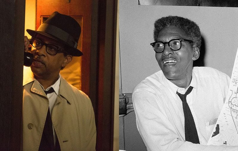 Bayard Rustin was played by Ruben Santiago-Hudson in "Selma." (Left photo: Atsushi Nishijima/Paramount Picutres. Right photo: AP file)