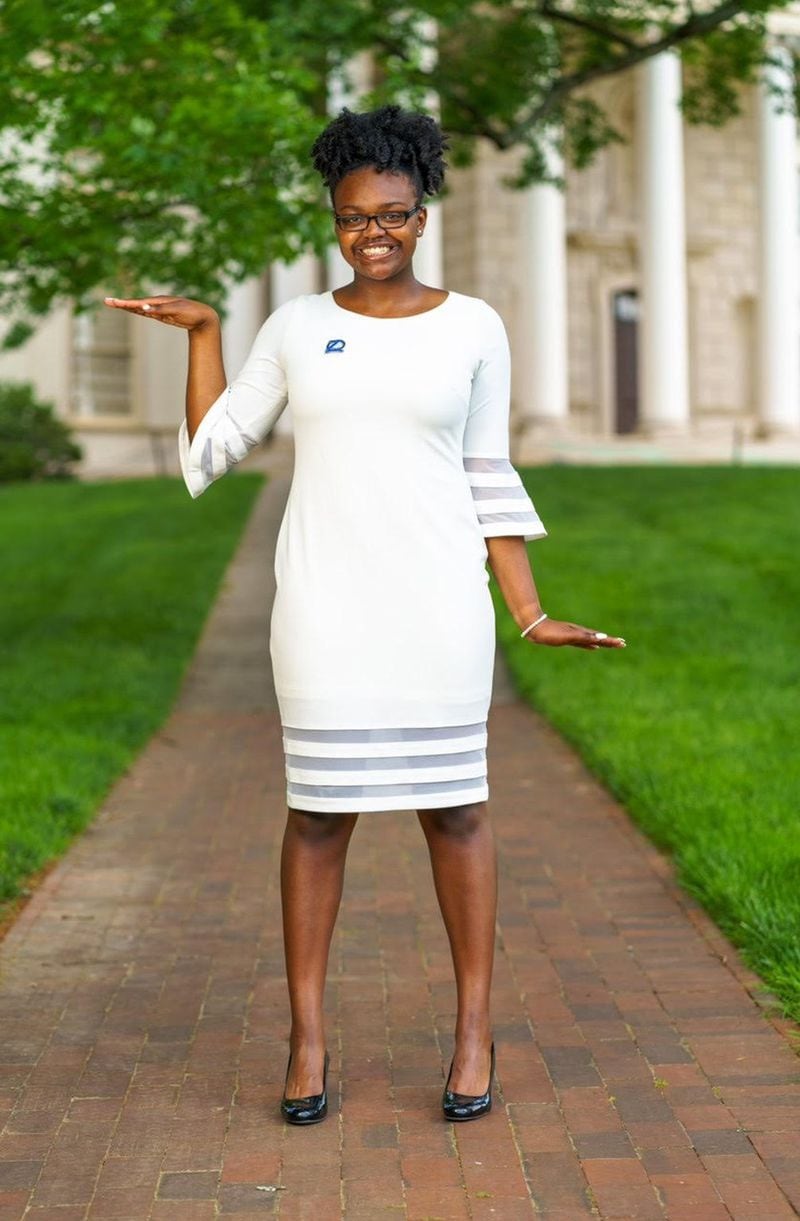 Zakiya Collier, a member of the Alpha Tau Chapter of Zeta Phi Beta at Emory University, was exposed to the sorority as a child by her mother who is a member. She is the only member of the Emory chapter. Now a 20-year-old junior, Collier was a “Pearlette,” a member of the sorority’s junior auxiliary for toddlers.