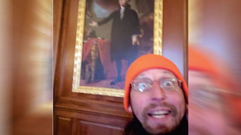 Jonathan Davis Laurens of Duluth, seen in this selfie posted to social media, is accused of participating in the Jan. 6 riot at the U.S. Capitol. He faces multiple misdemeanor charges.