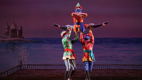 The Russian Trepak dance is one of the most popular parts of Atlanta Ballet’s “Nutcracker” choreographed by John McFall. Contributed by Charlie McCullers/Atlanta Ballet