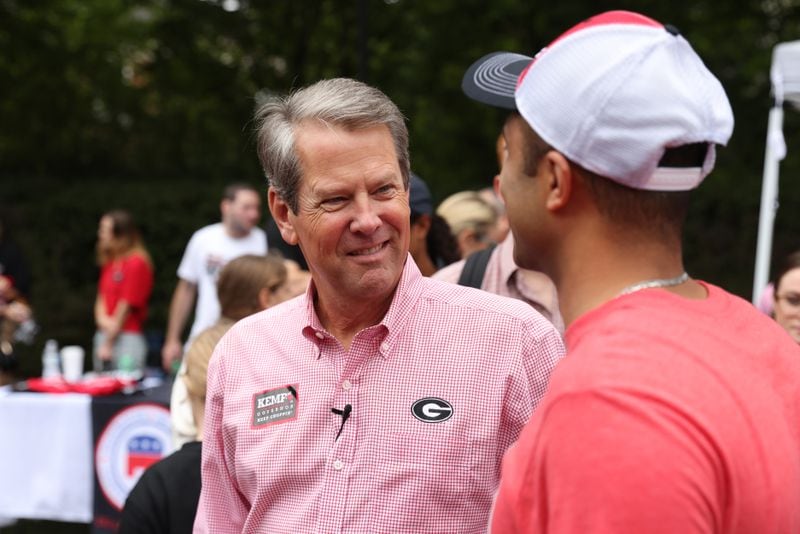 Governor Brian Kemp Kemp thinks he's made gains with Black voters because of his support for conservative fiscal policies and aggressive approach to reopening the economy during the first months of the coronavirus pandemic. (Jason Getz / Jason.Getz@ajc.com)