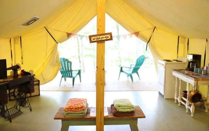Glamping in Asheville, N.C. provides interesting accommodations and easy access to this eclectic mountain town.
