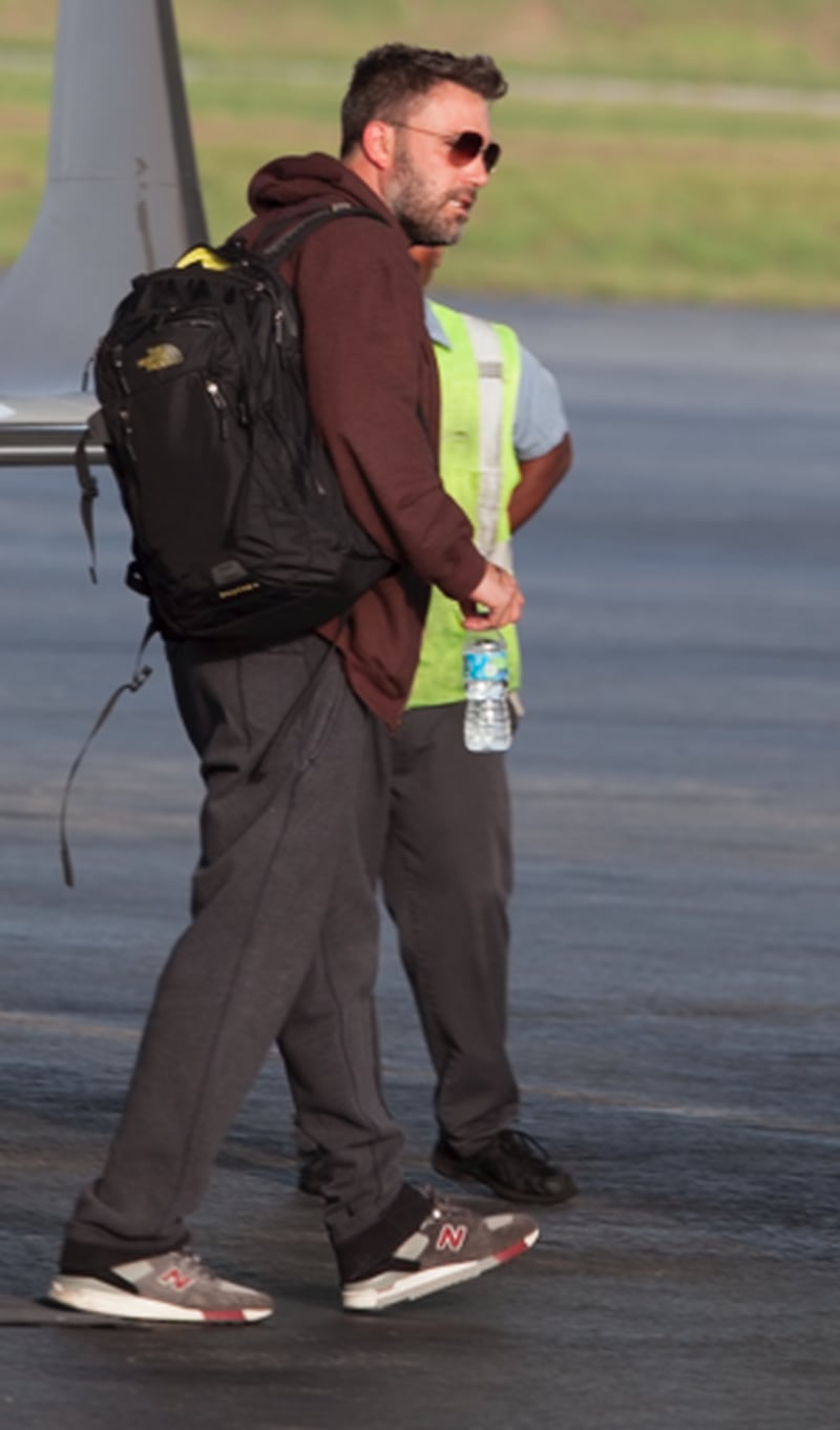 Ben Affleck arrived via private plane. Photo: Atlanta Filming