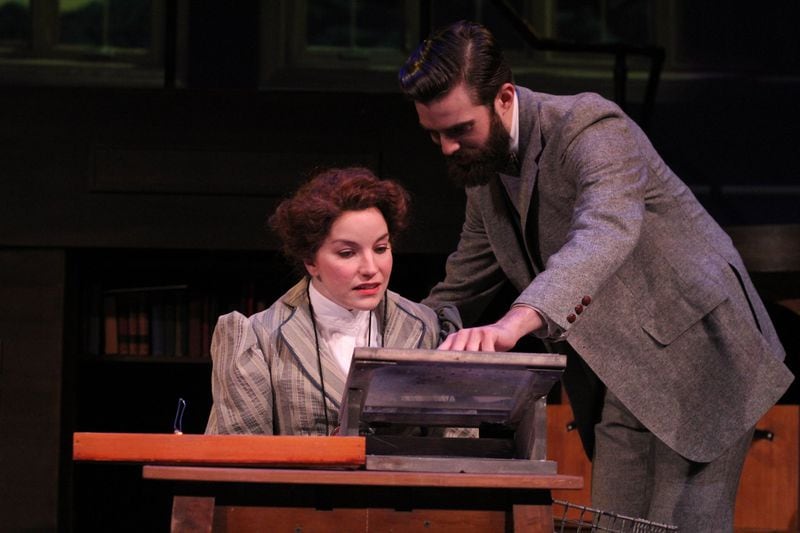 Elizabeth Diane Wells played Henrietta Swan Leavitt and Brandon Partrick played Peter Shaw in Lauren Gunderson’s “Silent Sky,” which was staged by Theatrical Outfit in 2015. CONTRIBUTED BY BREEANNE CLOWDUS