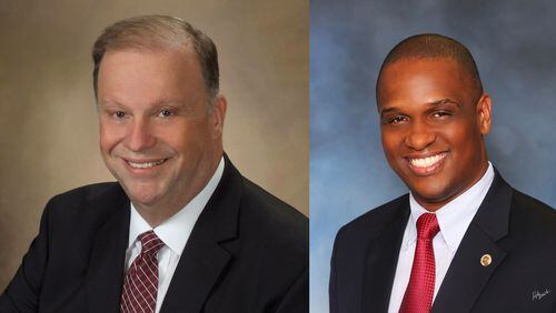 Democrats picked Otha Thornton (right) over Sid Chapman in Tuesday’s runoff election. Thornton goes on to face incumbent Richard Woods, who won the Republican primary in May.