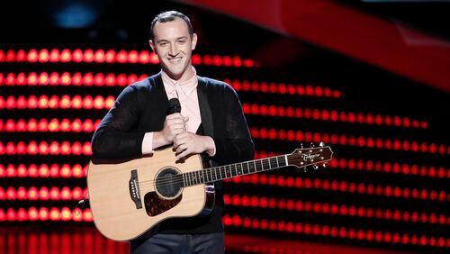 THE VOICE -- "Blind Auditions" -- Pictured: Aaron Gibson -- (Photo by: Tyler Golden/NBC)