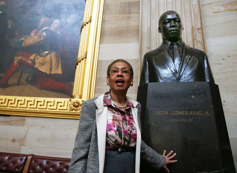 The bronze MLK bust in the U.S. Capitol Rotunda. (Mark Wilson / Getty Images)