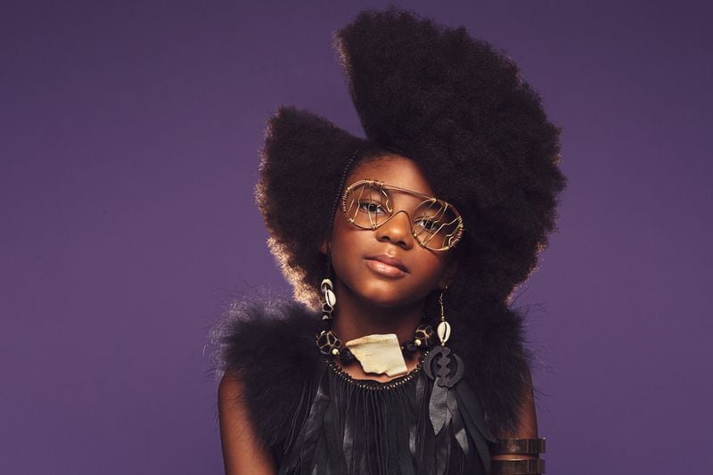 Model Phoenix Lyles, a fifth-grader at King Springs Elementary School in Smyrna, wears a steampunk costume in the “AfroArt” series. (Hairstylist: LaChanda Gatson.) CONTRIBUTED BY CREATIVESOUL PHOTOGRAPHY