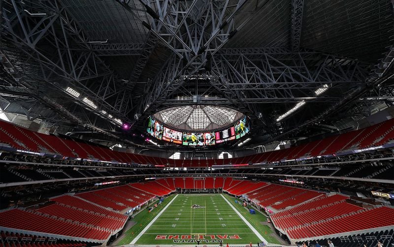 Many hotel rooms are already booked for early February when Atlanta will be in the spotlight as host for the 53rd Super Bowl in Mercedes-Benz Stadium. (Photo by Kevin C. Cox/Getty Images)