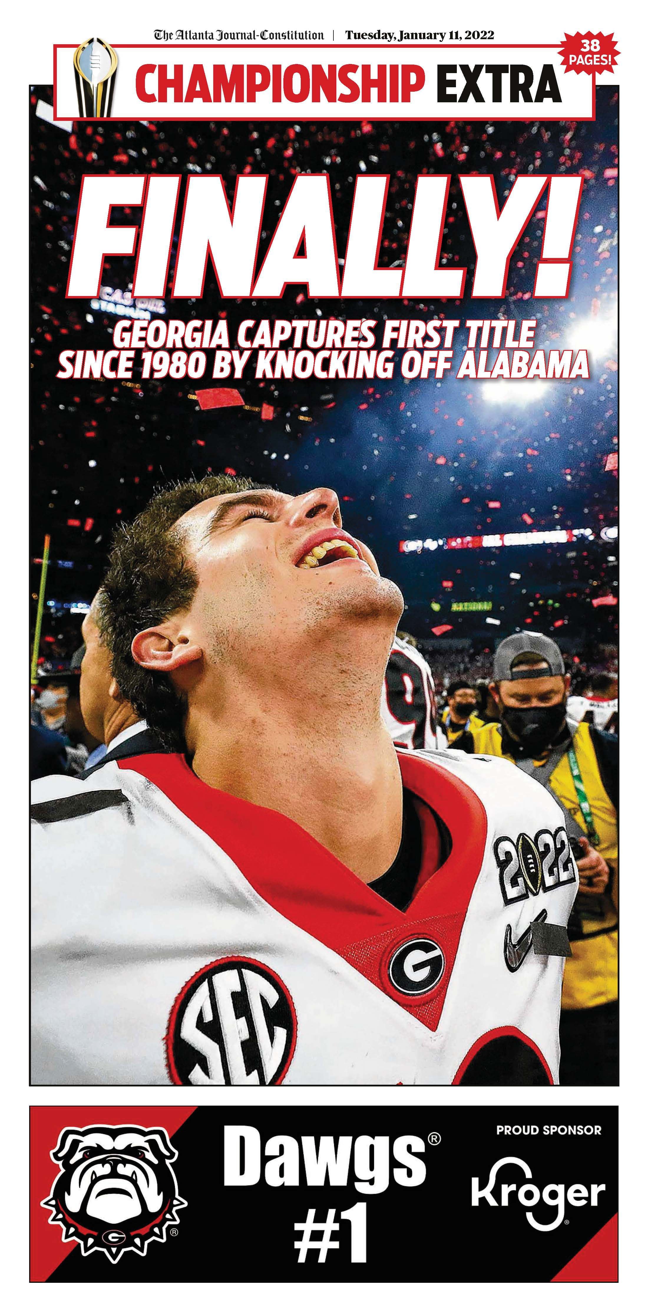 Front page news: See the AJC headline for NL East Champion Atlanta