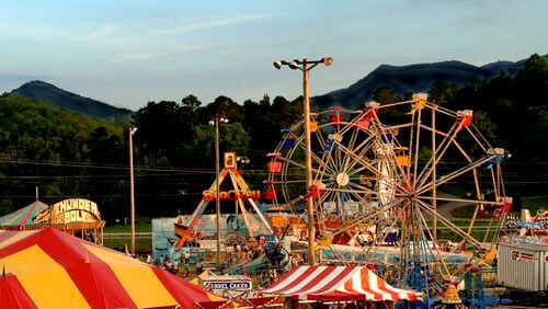 A midway with scores of carnival rides ranks as a highlight among the attractions and entertainment at the Georgia Mountain Fair.